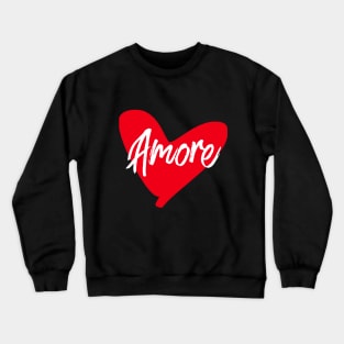 Amore Red Heart Crewneck Sweatshirt